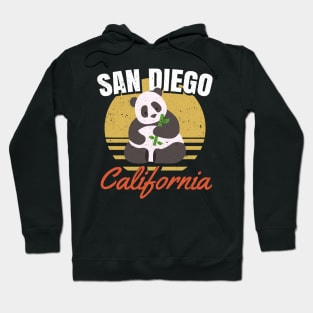 San Diego Retro Panda Zoo California Vintage Hoodie